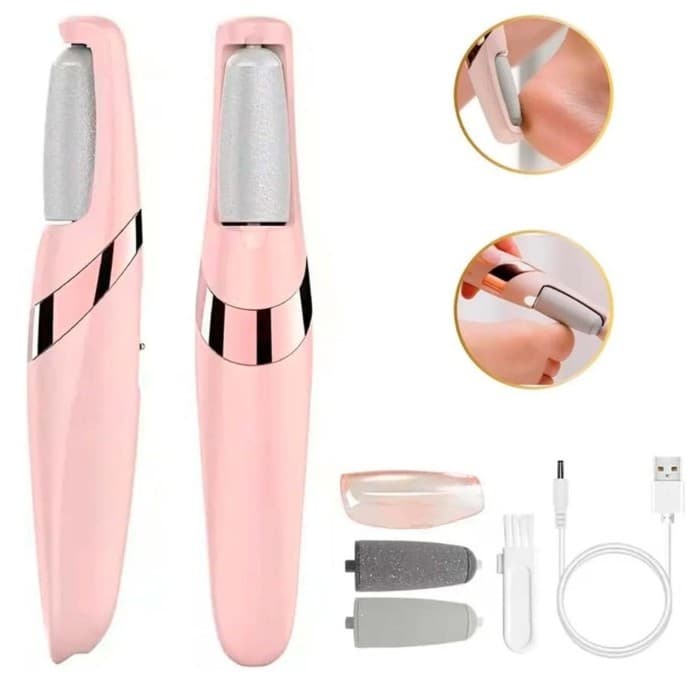 Lixador de Pés Elétrico Recarregável - Removedor De Calos e Rachaduras - Rosa