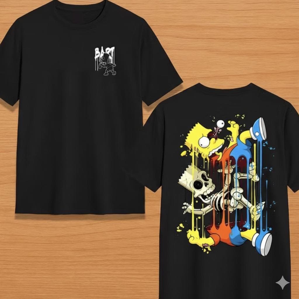 Camiseta Streetwear Preta Estampa Urbana Artística Exclusiva