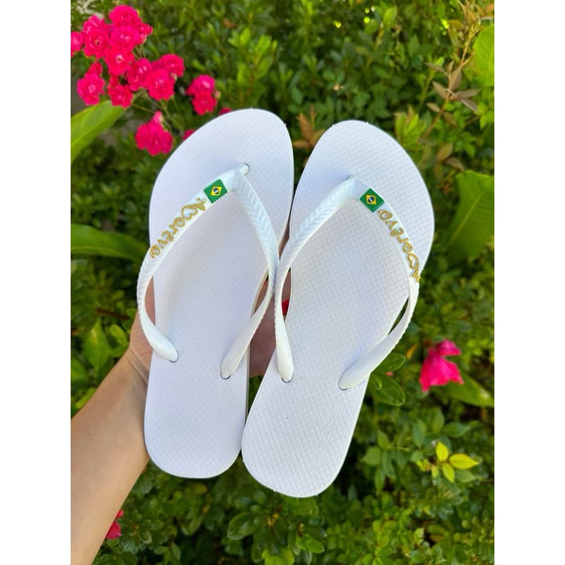Chinelo Feminino Bandeira Brasil Amorevo Macio Confortável Dia a Dia Envio Rápido