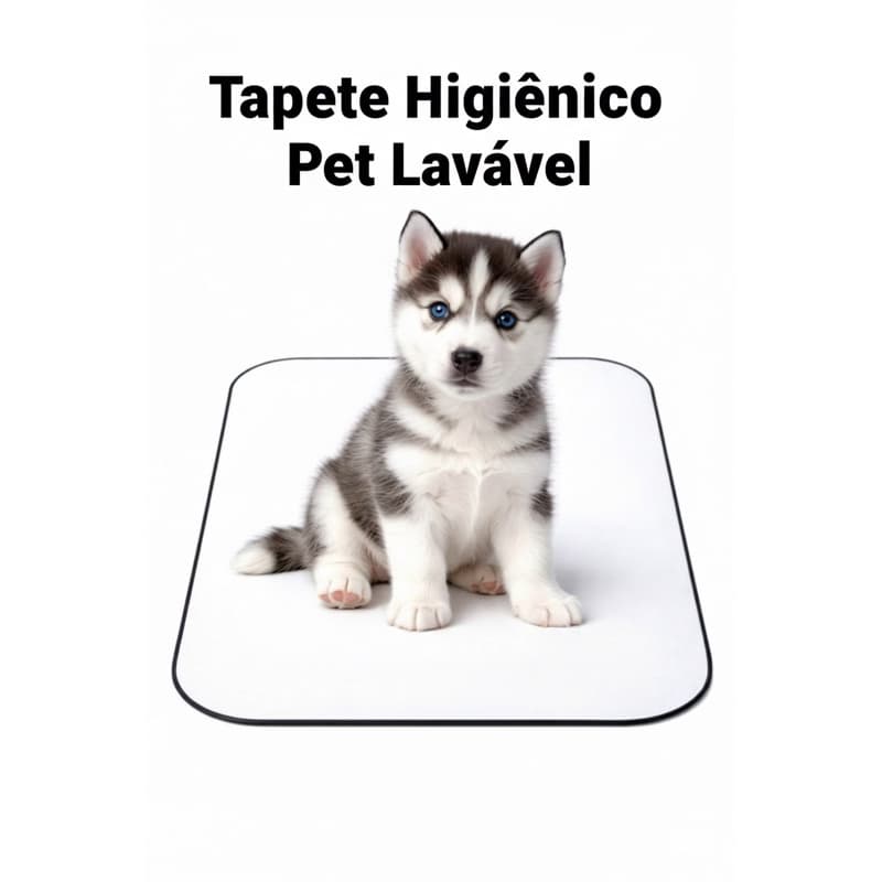 Tapete Higiênico Pet Lavável Preto – Reutilizável, Absorvente e Antivazamento