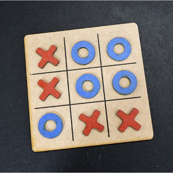 Jogo da Velha (Kit) em MDF 3mm com Peças Destacáveis | Lembrancinha Criativa Infantil