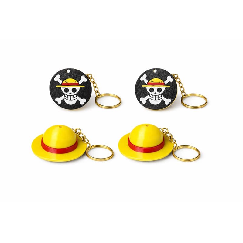 Chaveiro Chapéu Pirata Anime 3D Estilo Luffy Acessório Geek One Piece Presente Fã Otaku