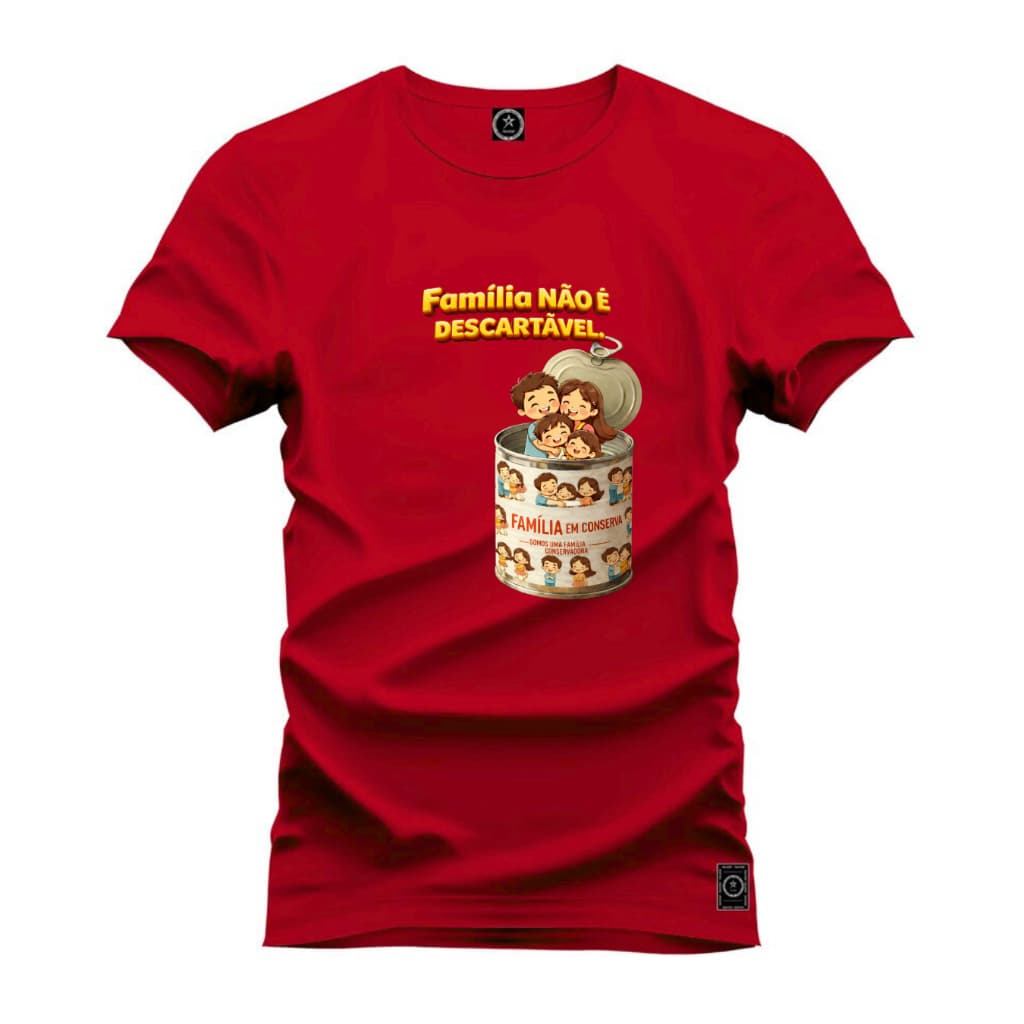 Kit Camiseta de Algodao Familia Conserva - Somos uma familia conservadora - Adulto (P ao GG) e Infantil (2 ao 14)