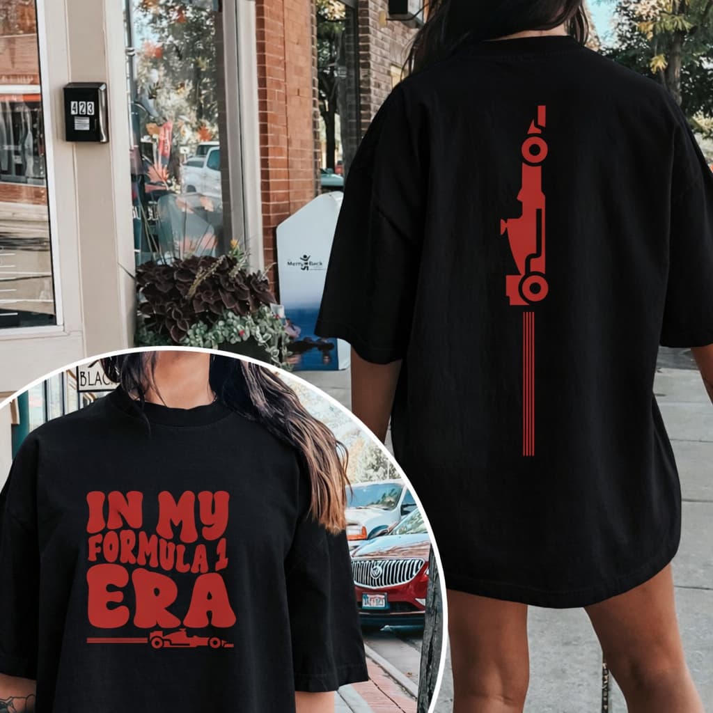 Camiseta Oversized F1 In My Formula 1 Era Esporte 100% Algodão Streetwear