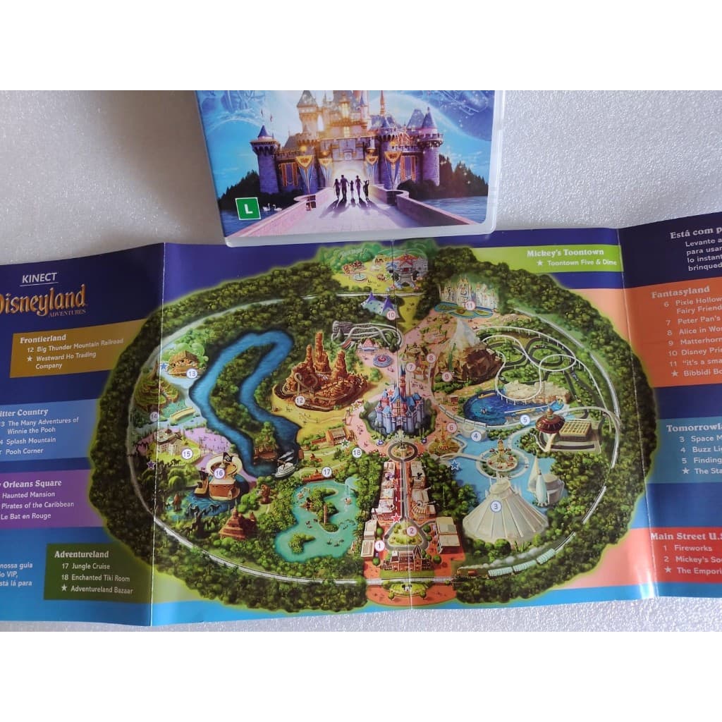 KINECT DISNEYLAND- XBOX 360 JOGO MIDIA FISICA ORIGINAL + 2 jogos
