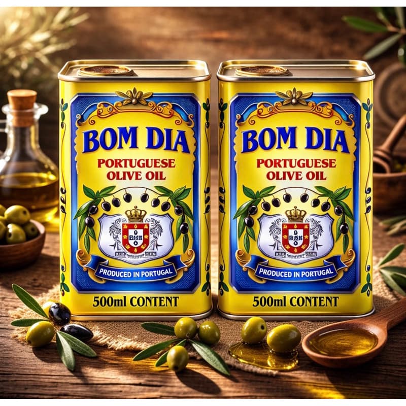 Kit 2 Latas Azeite De Oliva Bom Dia Lata 500ml Português