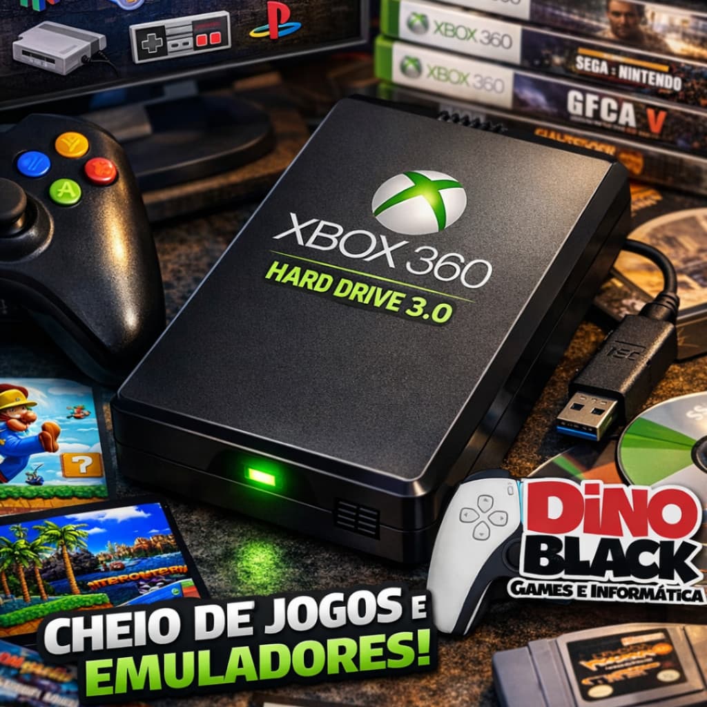 HD Tunado Para Xbox 360 Lotado de Jogos
