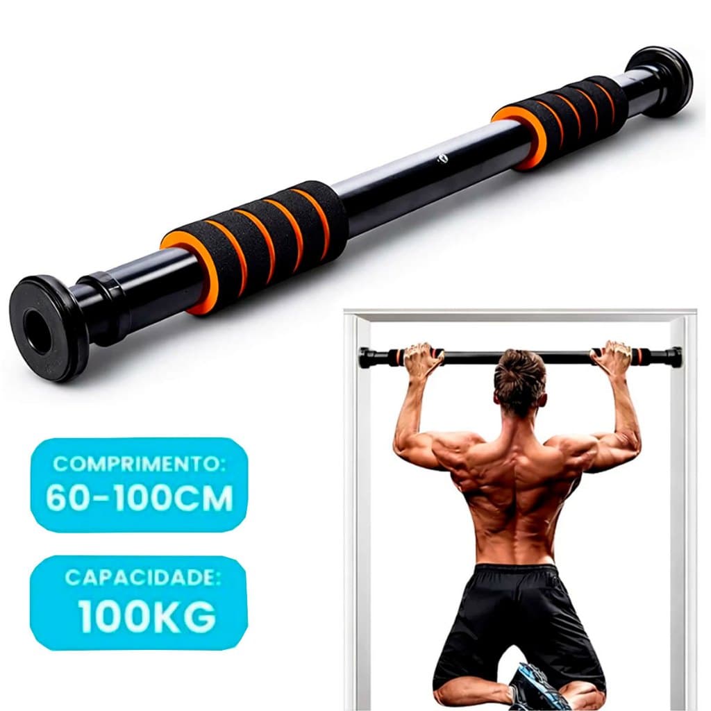 Equipamento Fitness Treino Em Casa Barra Fixa Para Porta Academia E Exercícios Práticos
