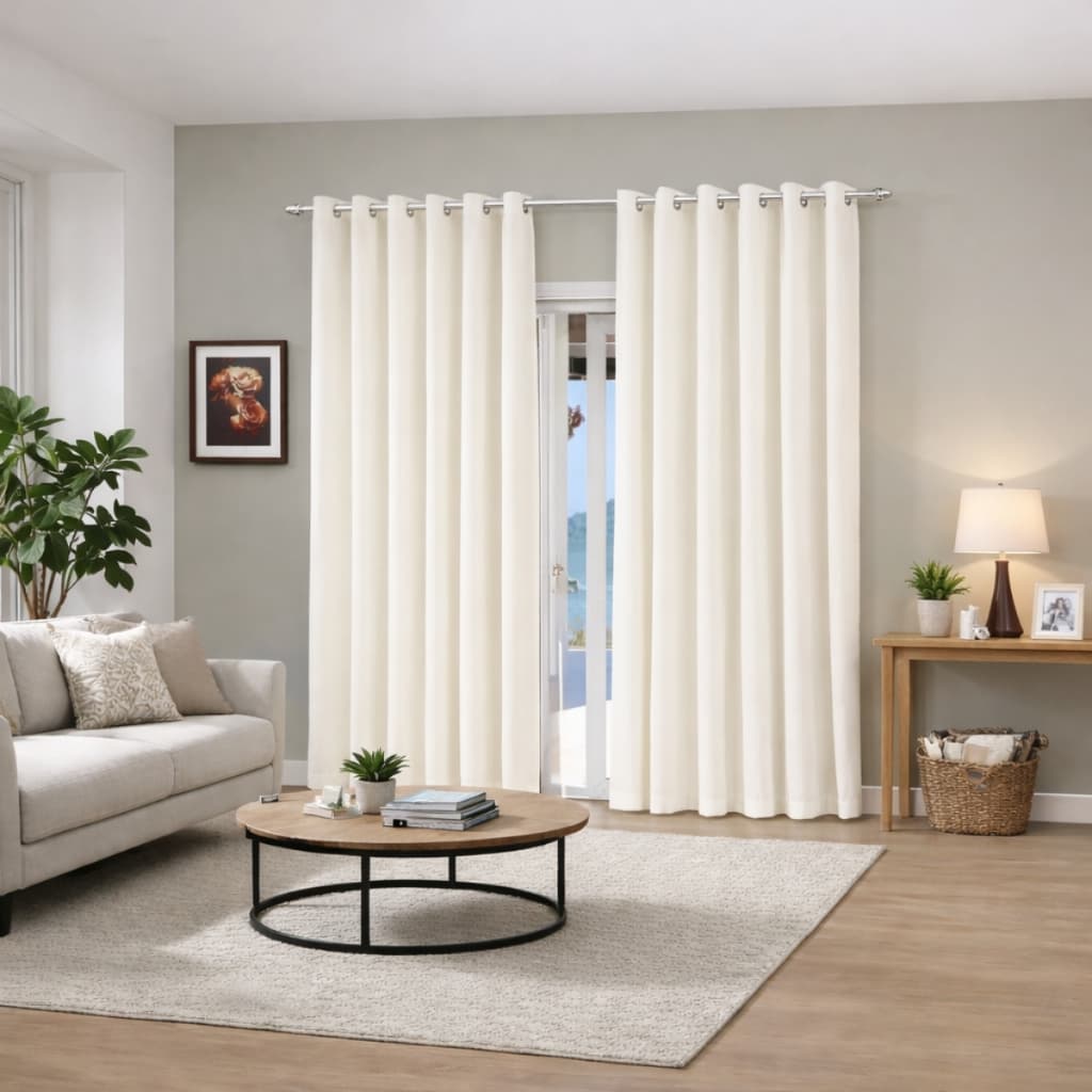 Cortina Voil Com Forro Blackout Tecido - Quarto e Sala