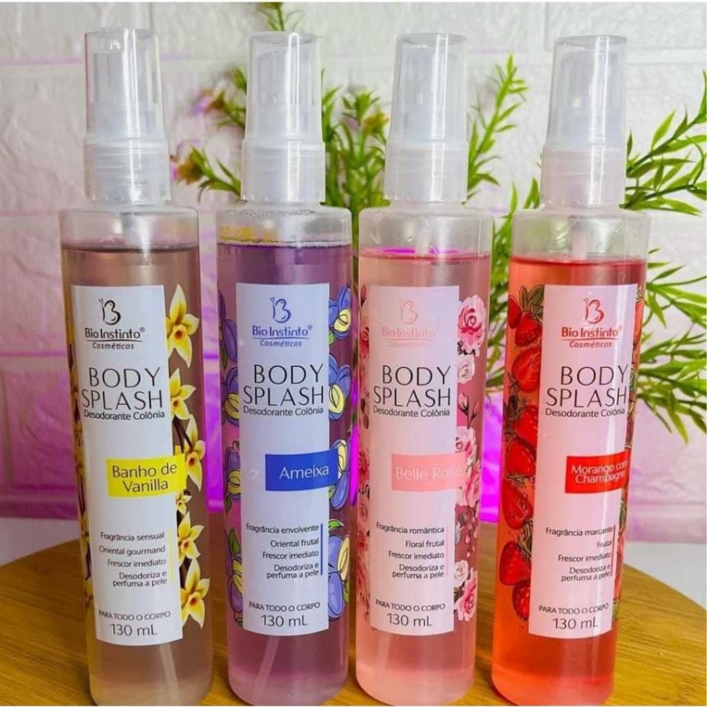 2UN BodySplash Perfume Corporal Feminina Aromas Marcantes Envolvente Bolsa Casa Escritório Beleza