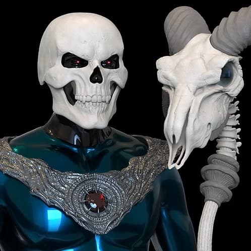 Esqueleto Heman Cosplay - Cetro e Mascara Mestres do Universo