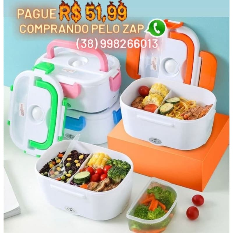 Marmita Elétrica Automática Aquecedora Portátil Térmica Lunch Box