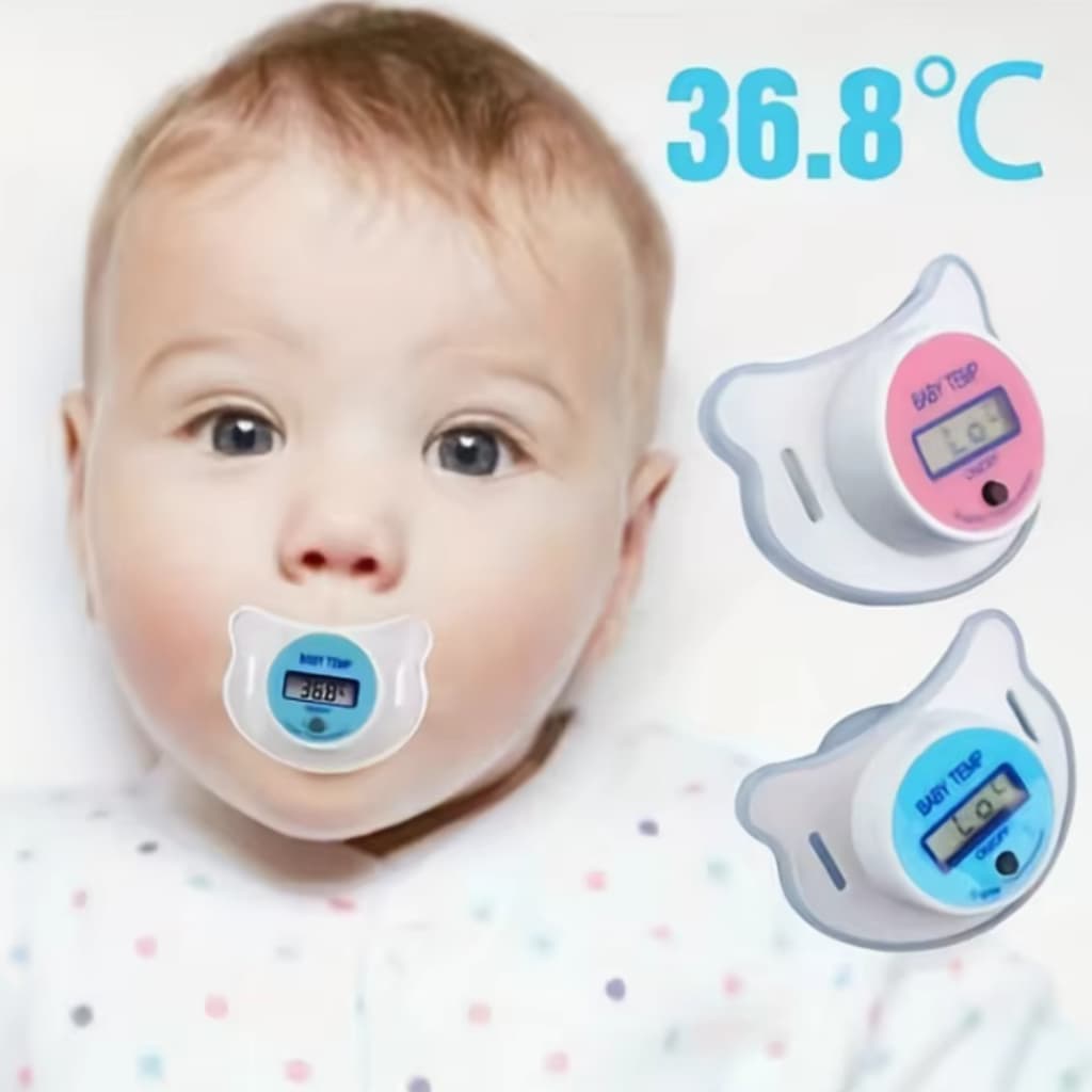 Termômetro chupeta digital bebê controle de febre infantil medição rápida com bipe sonoro temperatura
