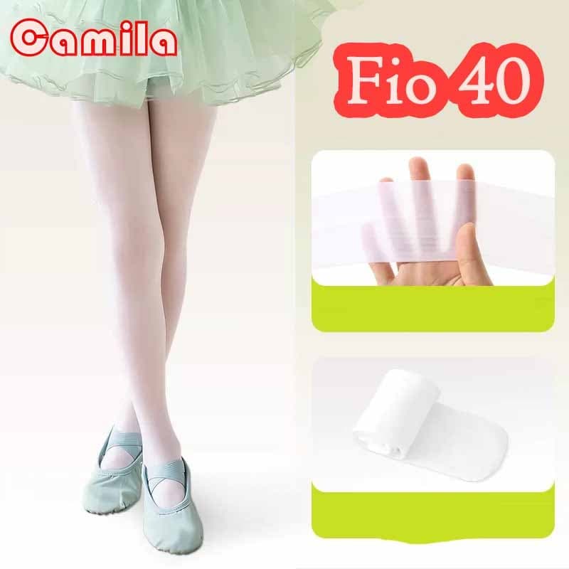 Meia calça Fio 40 lisa Infantil de Festa E Dança Camila 640