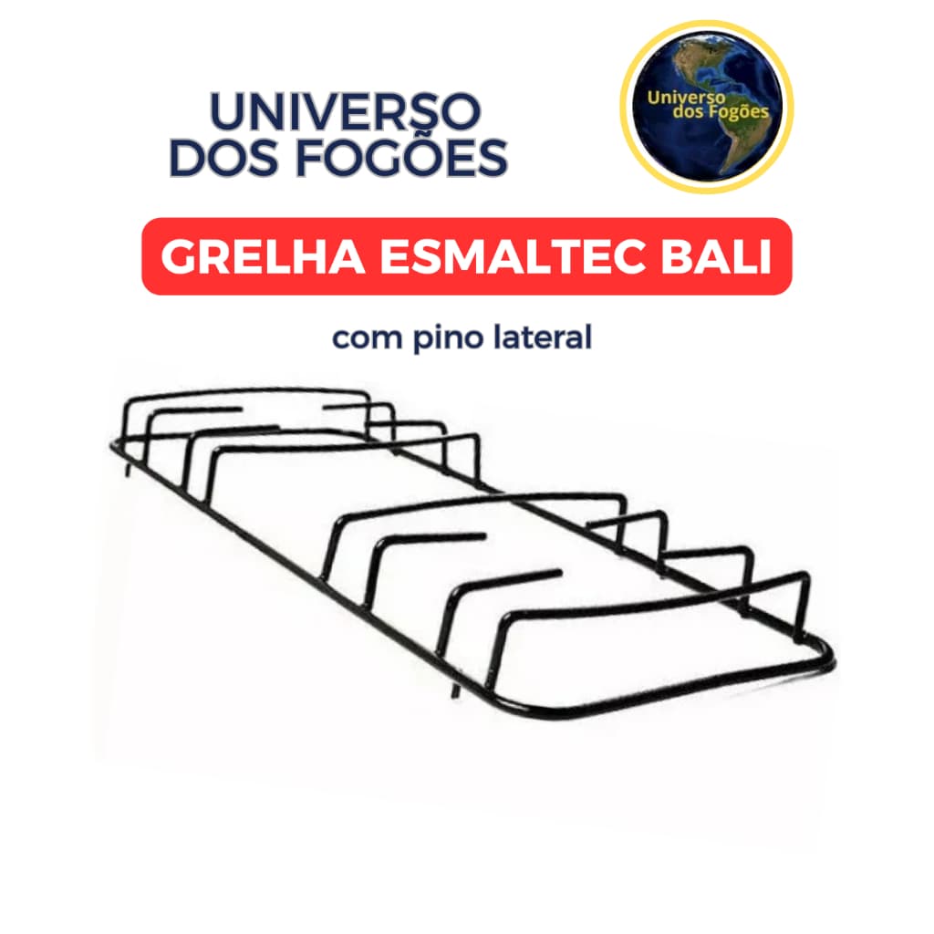 Grelha Grade para Fogão Esmaltec Topázio / Hawaii / Caribe / Bali / Veneza ou Ilha Bela de 4 ou 6 Bocas