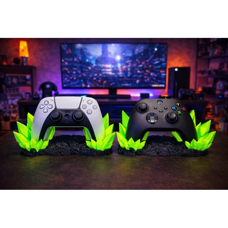 Suporte para controle de PS5 e Xbox Series Cristal neon