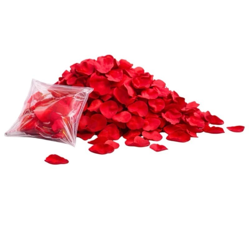 Pétalas de Rosas Artificiais Vermelhas Kit 100 a 500 Unidades