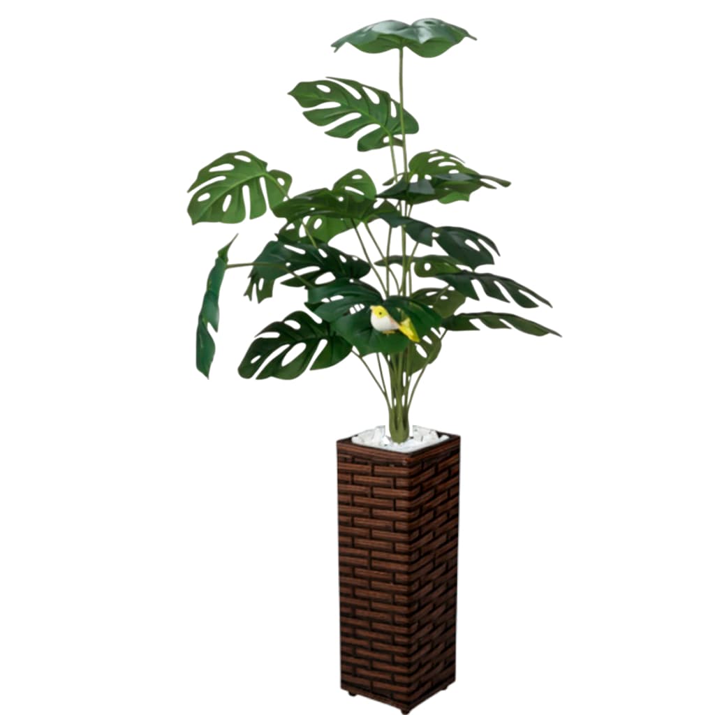 Costela de Adão Artificial 1m com Vaso Grande | Planta Grande Decorativa Luxo