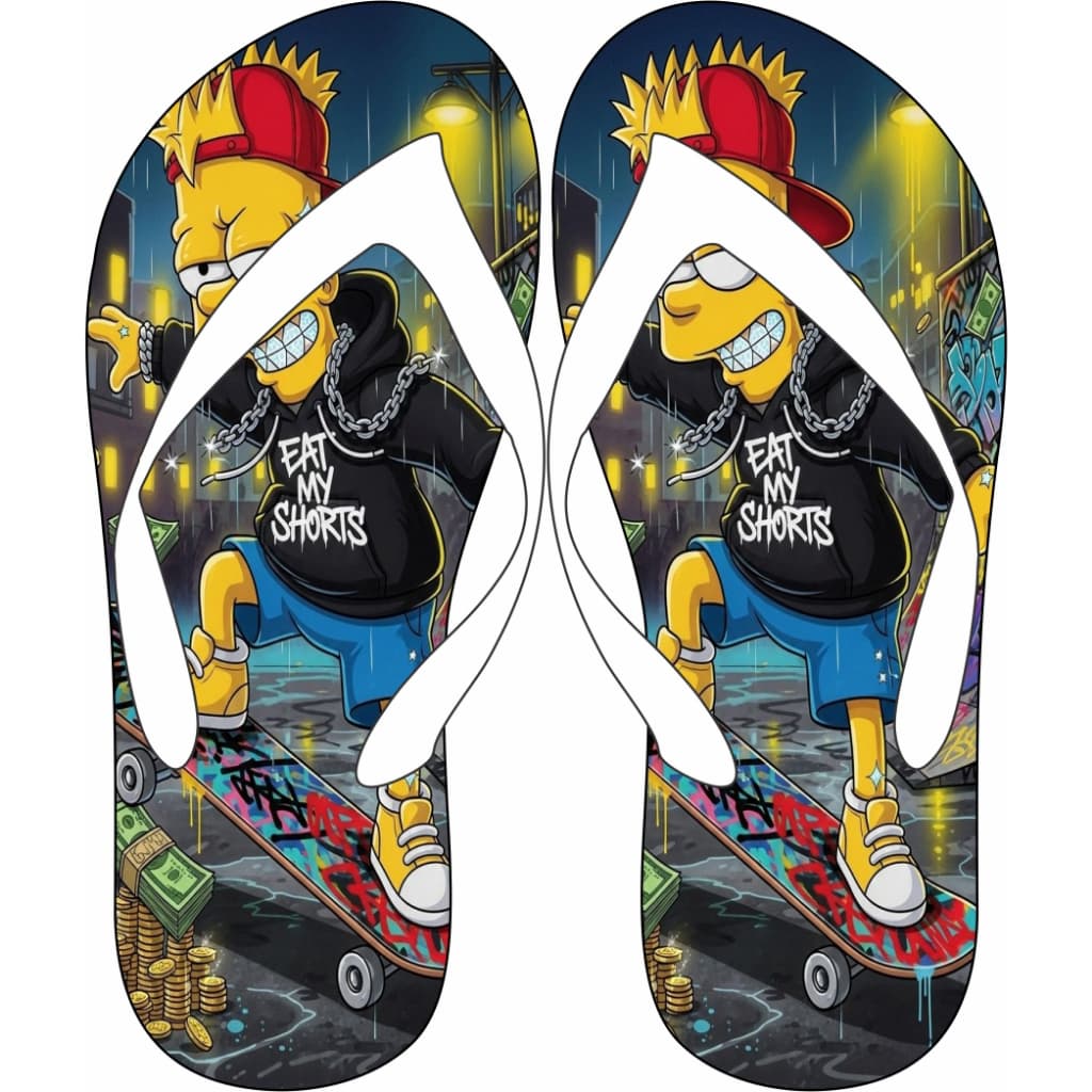 chinelo estampado masculino Os Simpsons. (01)