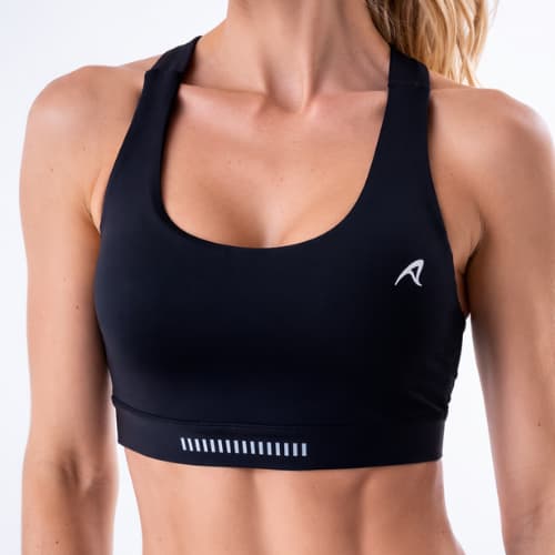 Top Feminino Alta SUSTENTAÇÃO Para Corrida Academia Com BOLSO e Bojos Removíveis Ajustável Authen