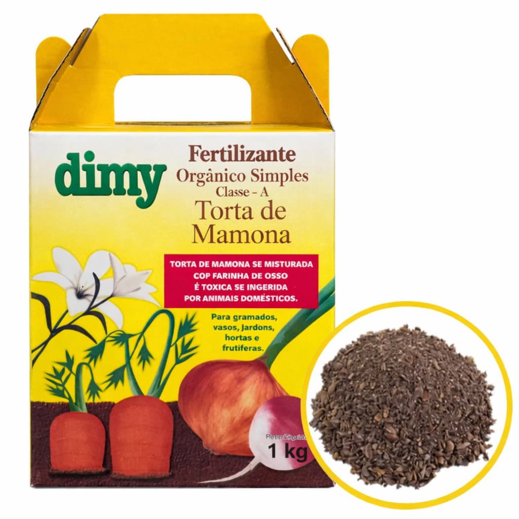 Fertilizante Orgânico Natural Torta De Mamona 1kg DIMY