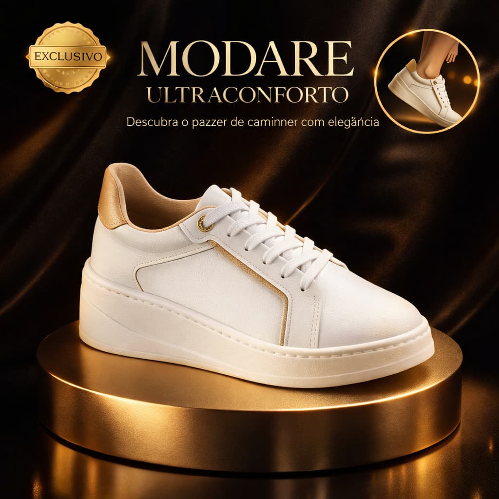 Tênis Feminino Super Confortável Macio Elegante Modare Ultraconforto Moderno Tendência Original