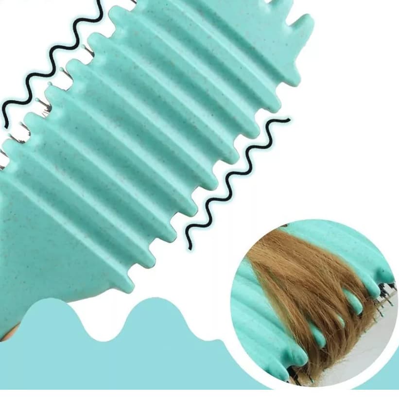 Escova de Finalização Rápida Anti Frizz | Modela Cachos e Ondas com Cerdas de Javali