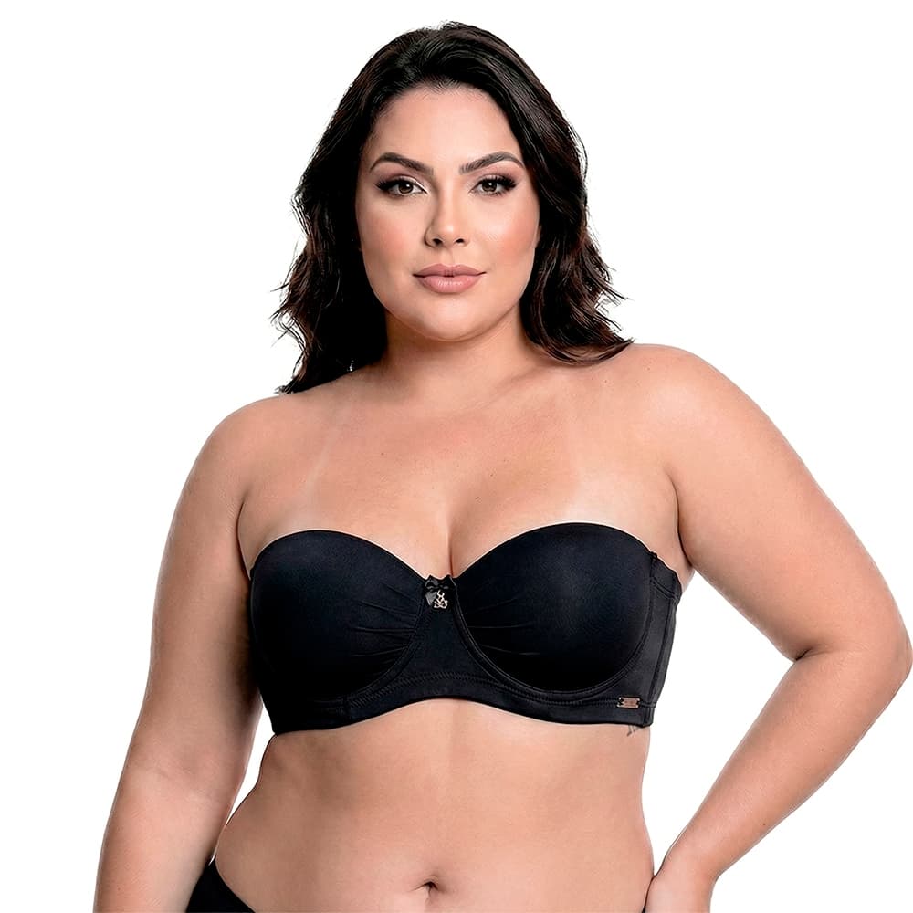 Sutiã Plus Size Tomara Que Caia Reforçado com Bojo, Aro e Alças Removíveis