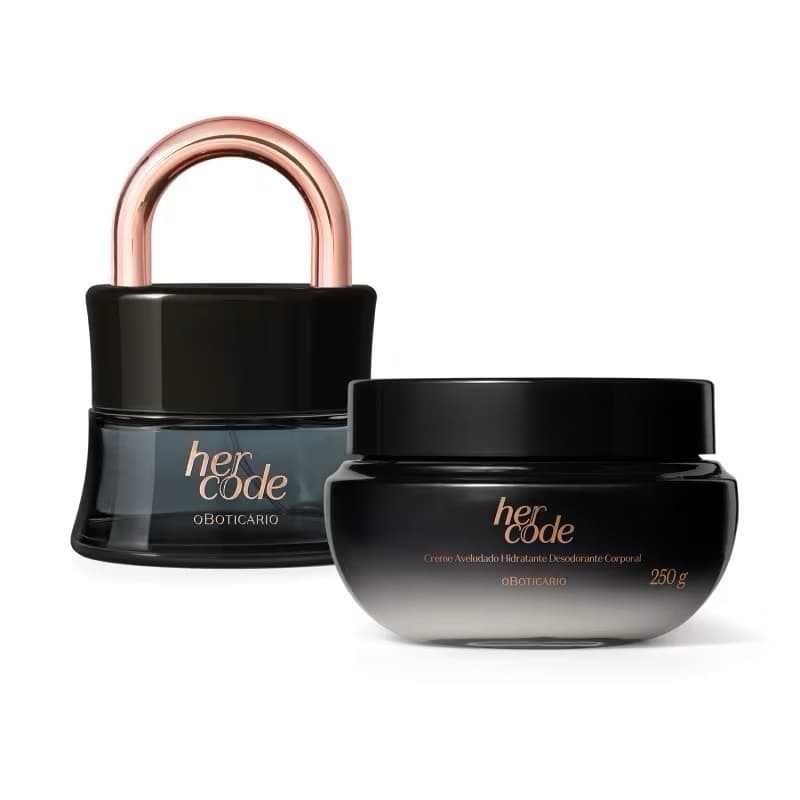 Kit Her Code Eau De Parfum 50ml + Creme Aveludado 250g O Boticário