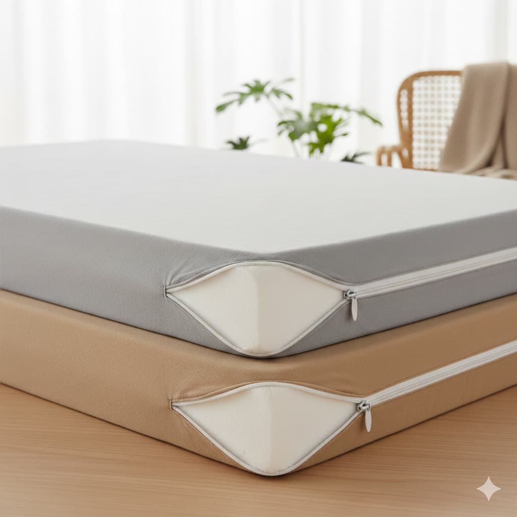 Capa Colchão Casal 30 Cm Altura Malha 100% ALGODÃO Com Zíper