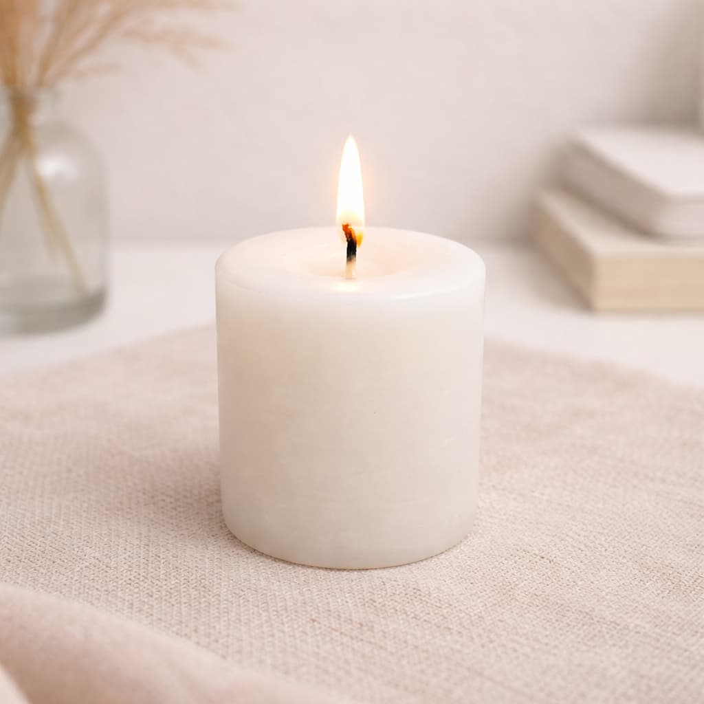 4 Velas Aromáticas 80 Cada| Branca | Diversas Essências
