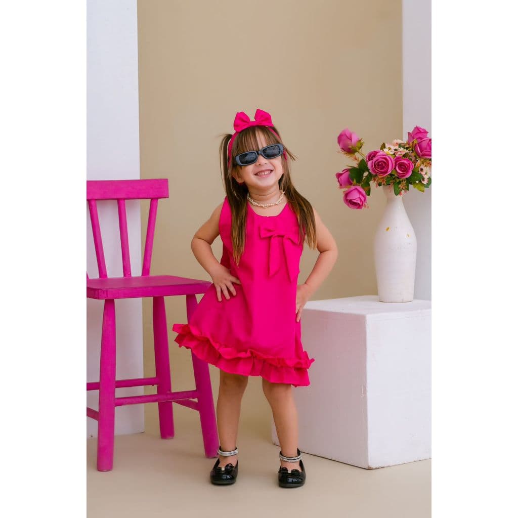 Vestido Infantil Menina + Tiara | 1 Ano, 2 Anos, 3 Anos