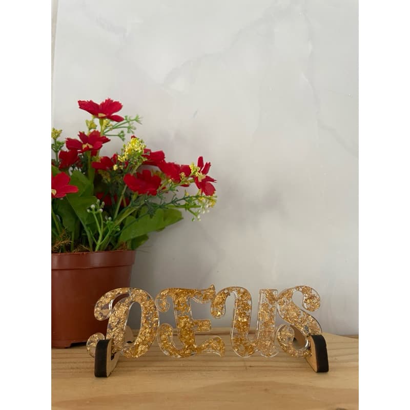 Palavra Decorativa em Resina – Enfeite para Mesa, Aparador e Prateleira – Decoração Moderna e Delicada