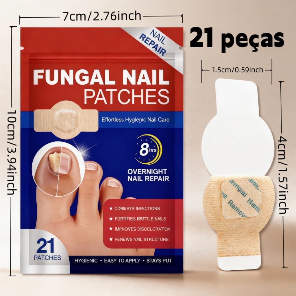 21/32 Patches Fungos Unha – Tratamento Completo para Pé e Unhas | Micose no Pé | Unha Encravada