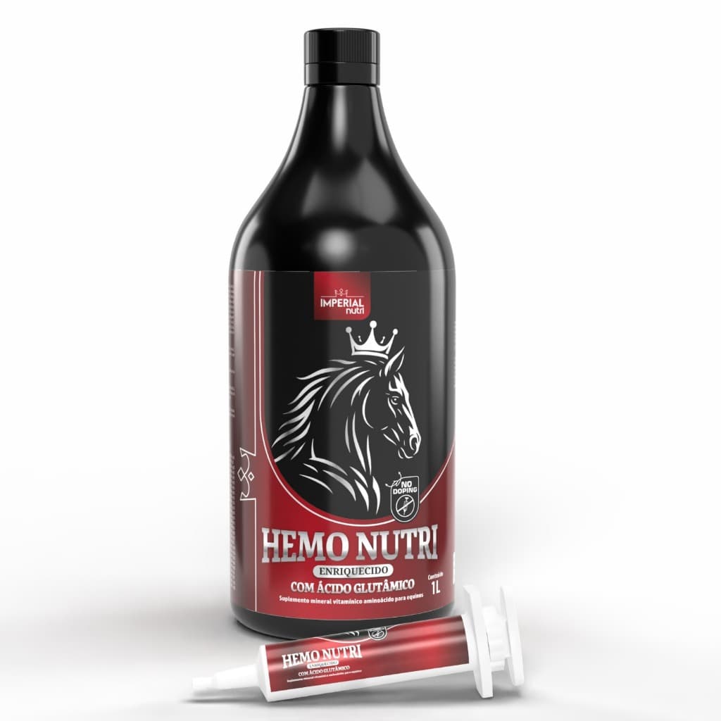 Hemo Nutri 1 Litro Explosão Muscular Para Cavalos Atletas.