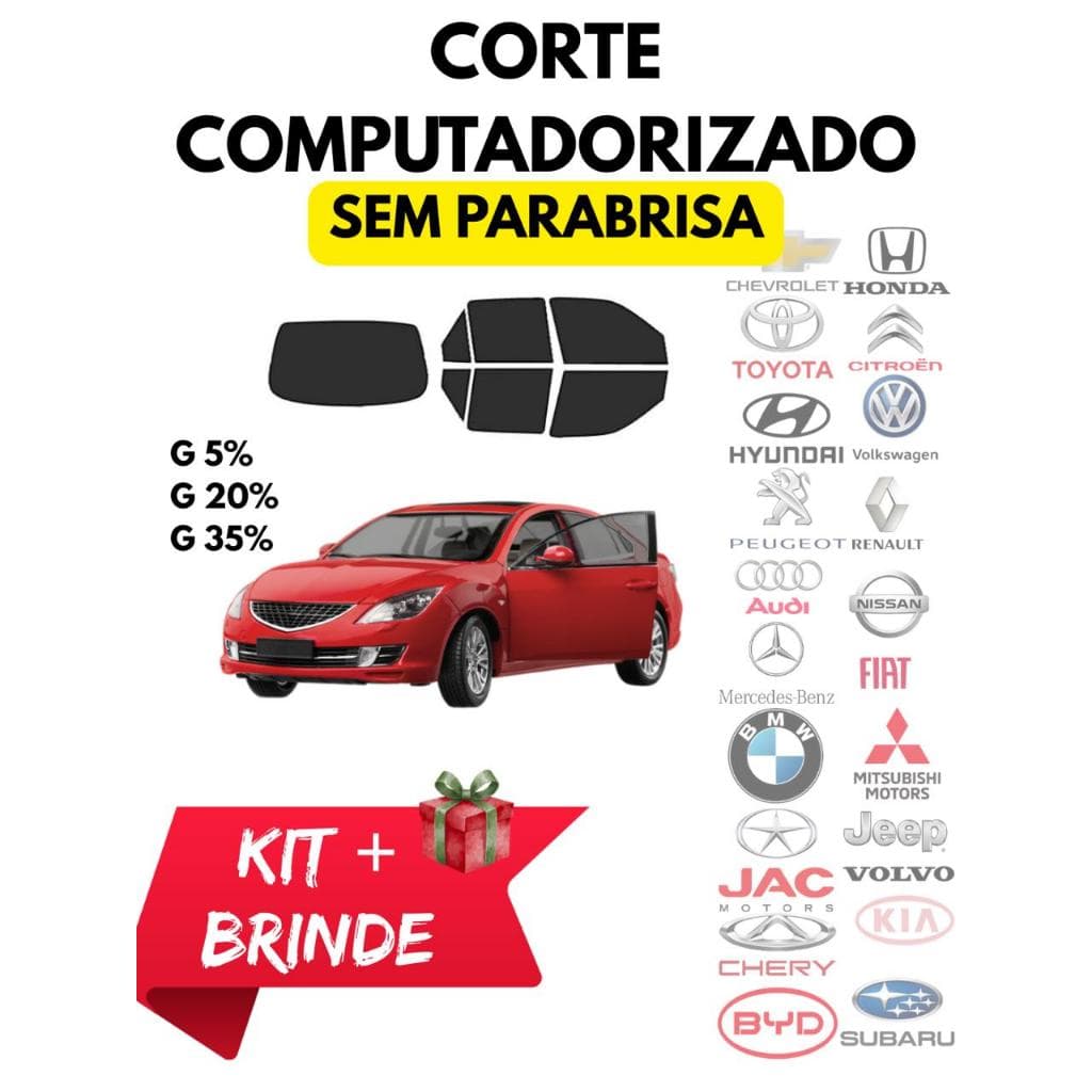 Película Insulfilm Automotiva Nano Carbono Cerâmica Profissional G5 G20 G35 - Corte Sob medida
