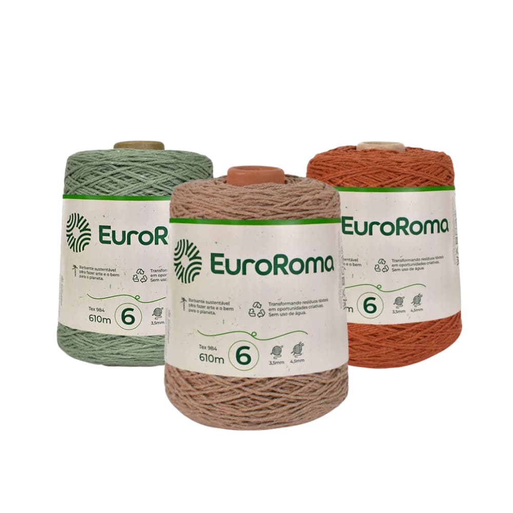 Barbante Colorido EuroRoma nº6 600gr