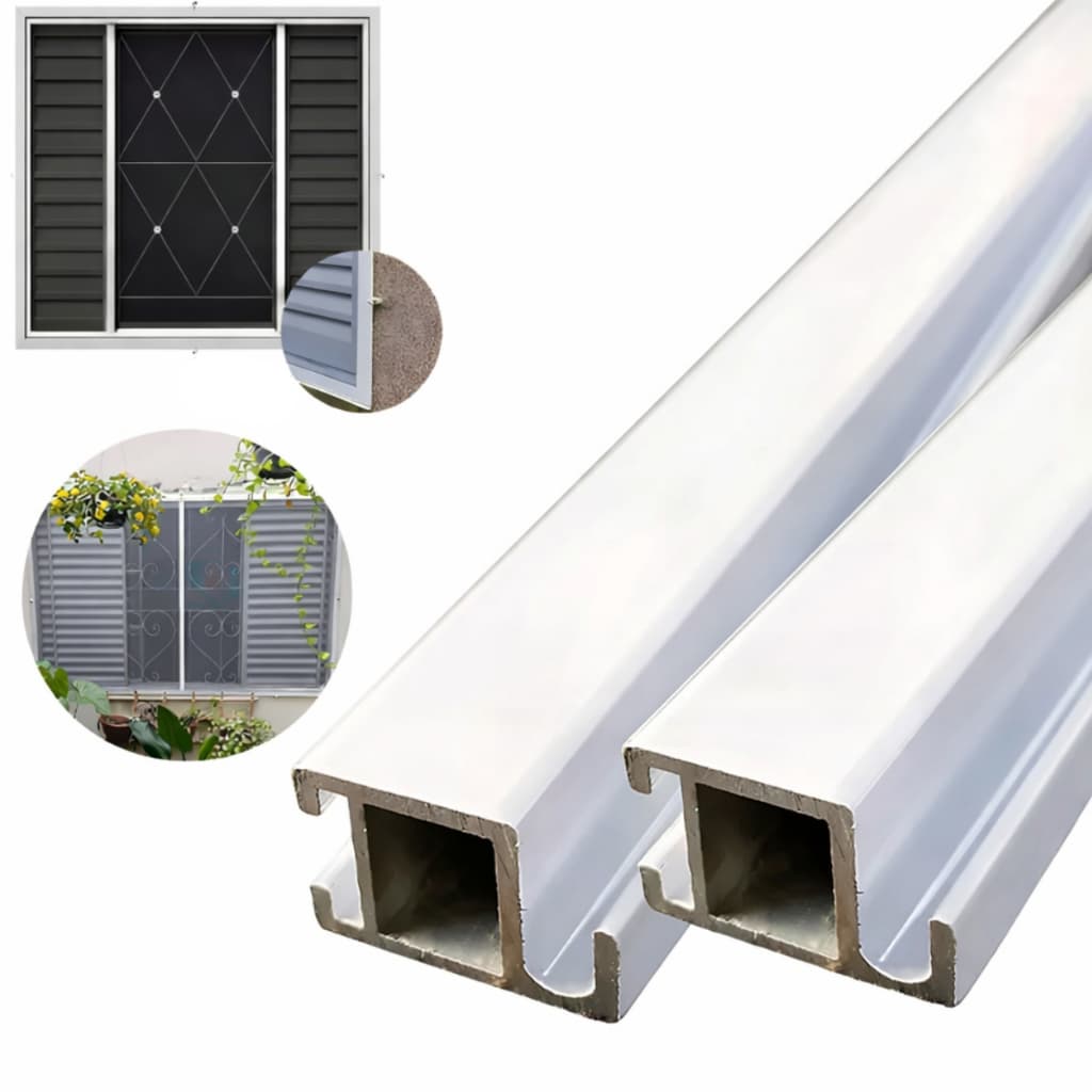 Kit 2 Perfil Alumínio Para Tela Mosquiteira 90cm Branco A058 Para Janelas Anti Insetos