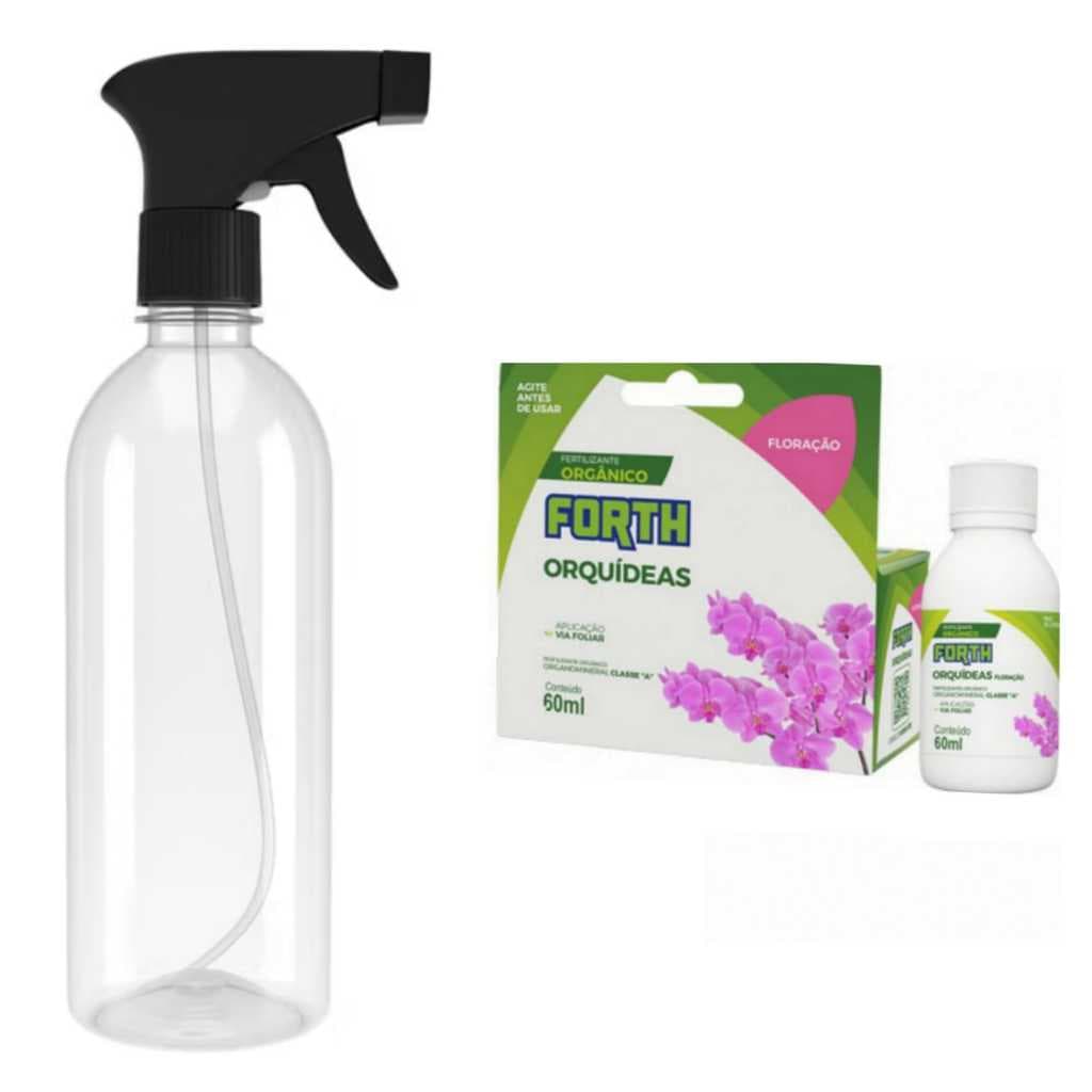 forth orquidea floração concentrado 60ml soluvel em agua faz 12 litros + borrifador 500ml