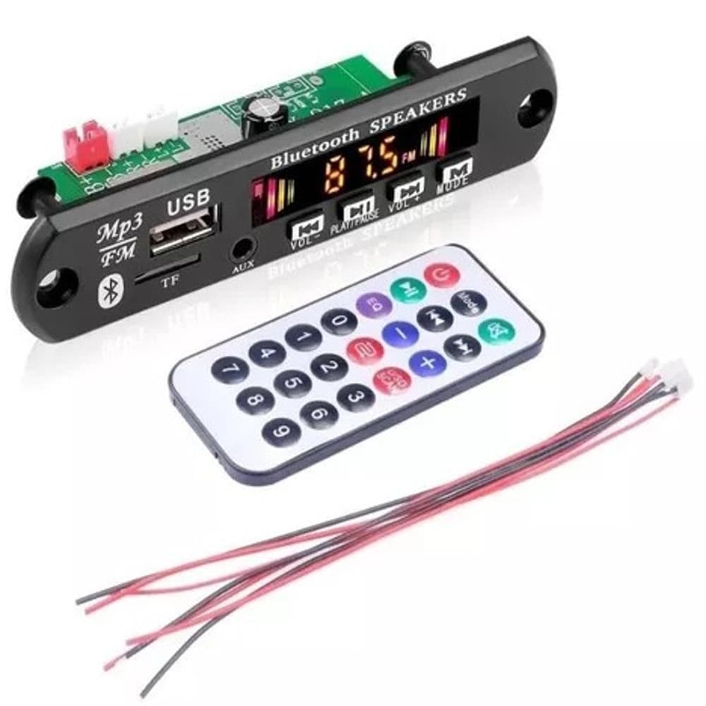 Placa Decodificadora Bluetooth 5.1 Módulo Áudio Usb FM 12V