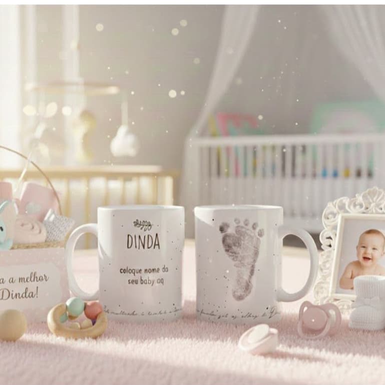 Caneca personalizada estampada Dinda linda para presentear Oferta