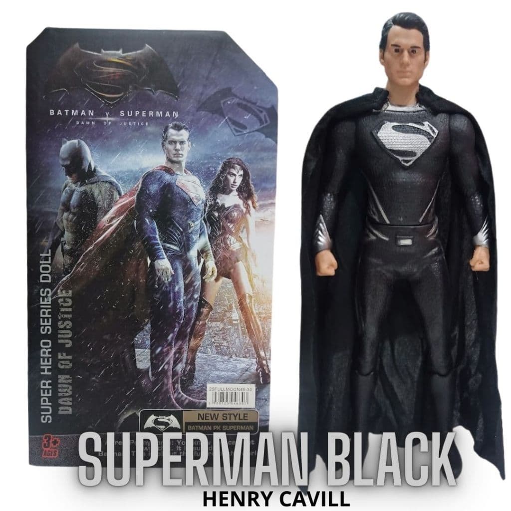 Boneco Superman Black Henry Cavill Action Figures 1/6 Edição Colecionador Liga da Justiça Raridade