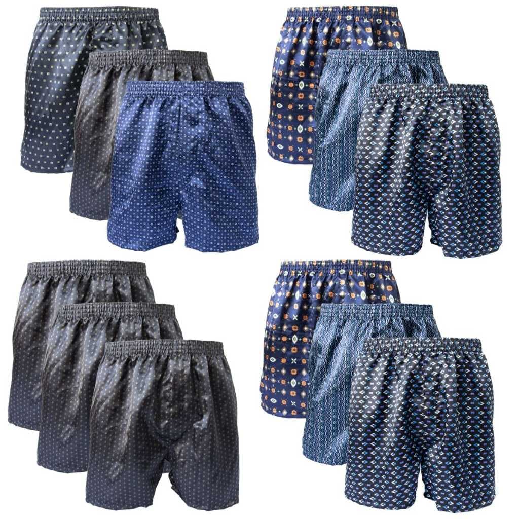 KIT COM 3 CUECAS PIJAMA SAMBA CANCAO DE CETIM
