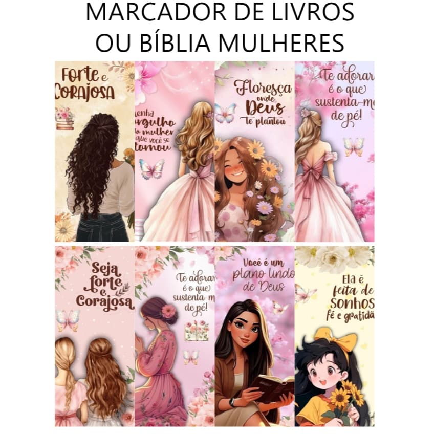 Marcador de livros ou bíblia - Mulheres