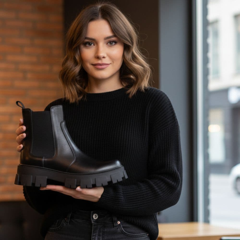 Coturno Feminino Tratorado Tendencia Inverno Lançamento