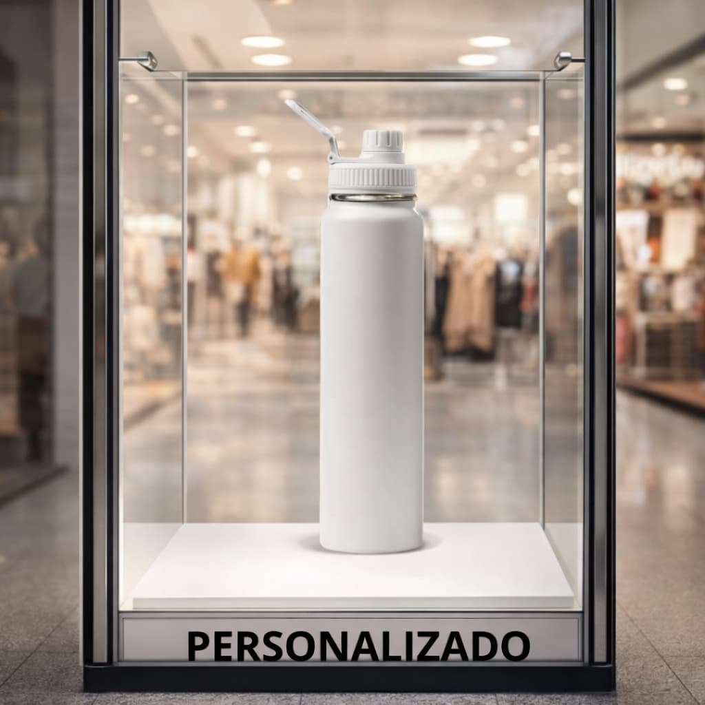 Personalizado - Garrafa Térmica Isolada a Vácuo (800ML) – Branca