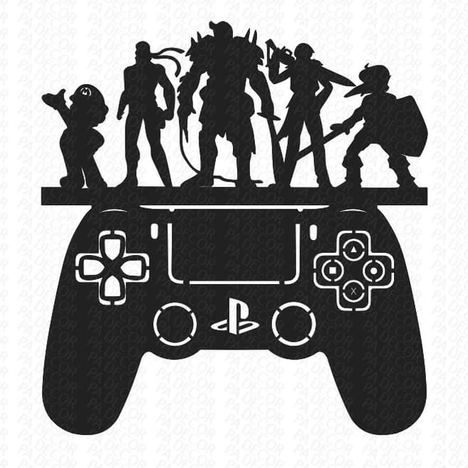 Quadro Decorativo Controle PS4 XBOX Gamer Sem Logo MDF 3mm