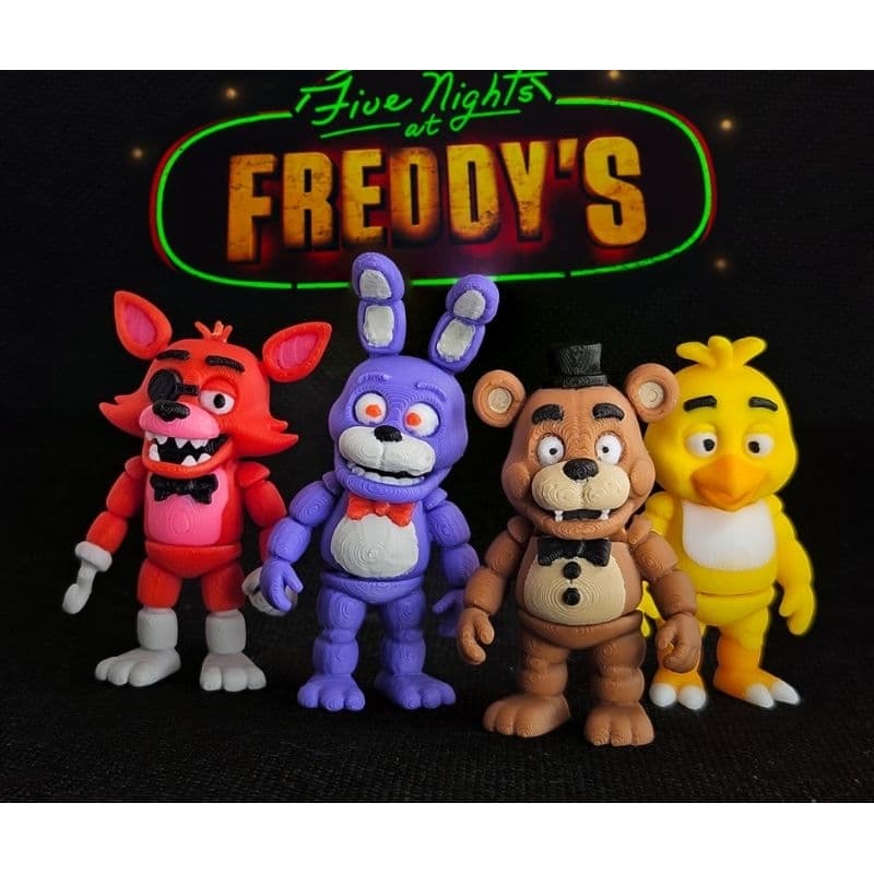 chaveiro articulado FNAF Five nights até freddys Bonnie Freddy Foxy Chica