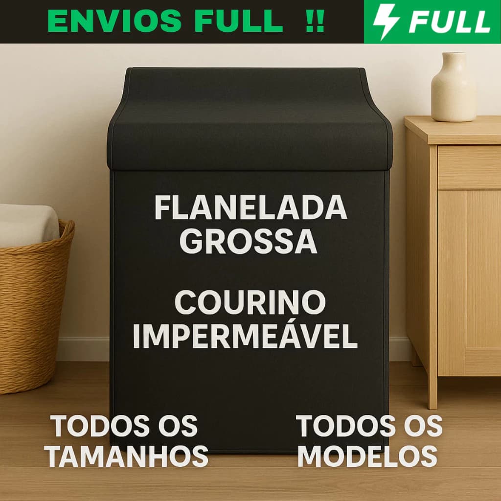 Capa Protetora para Máquina de Lavar – Impermeável, Anti Poeira, Organizador e Proteção Completa