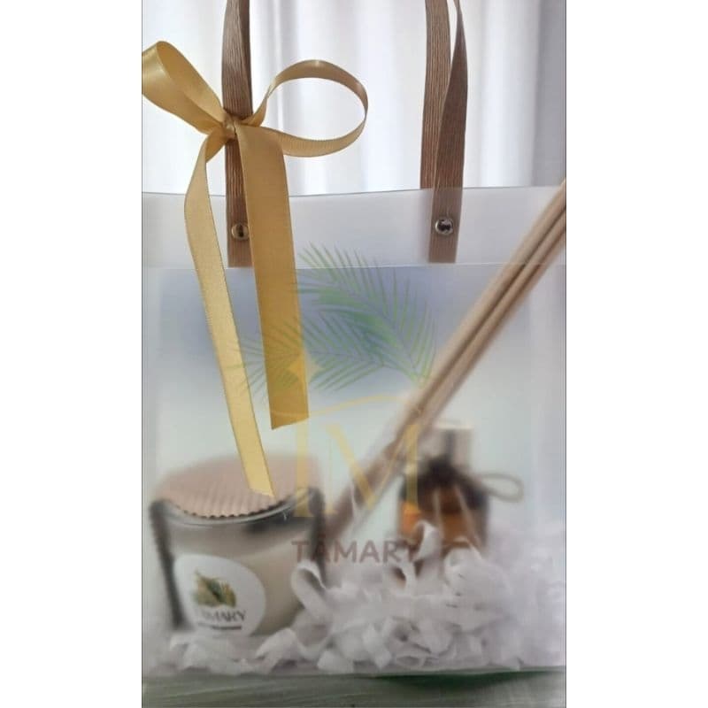 Coleção Coffee Break - Kit Vela aromática artesanal 120g + aromatizador artesanal 120ml